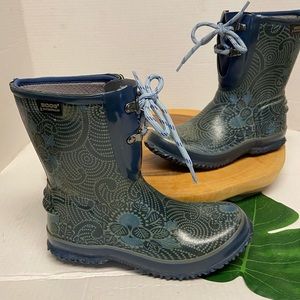 BOGS Henna Mandela Print Laced RainBoots